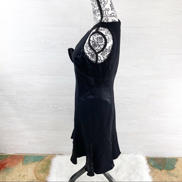 Rickie Freeman for Teri Jon Rose Fit & Flare Ruffle Hem Wool Dress - Picture 6 of 9